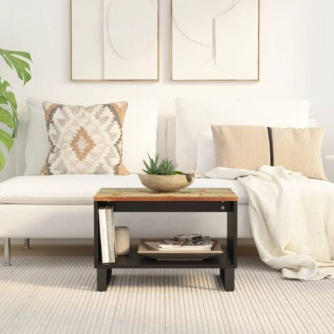 Mesa de centro de madera maciza reciclada 60x50x40 cm vidaXL