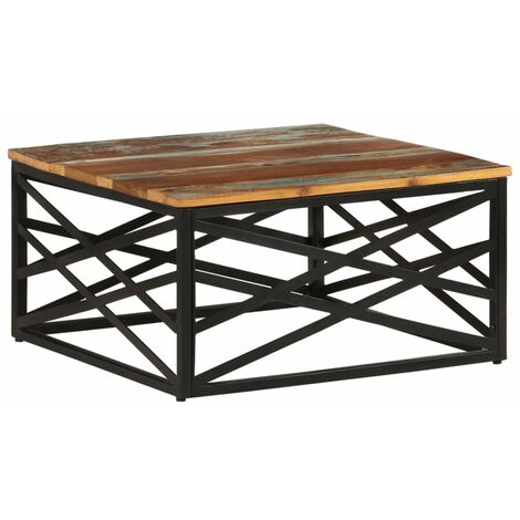 Mesa de centro de madera maciza reciclada 68x68x35 cm vidaXL