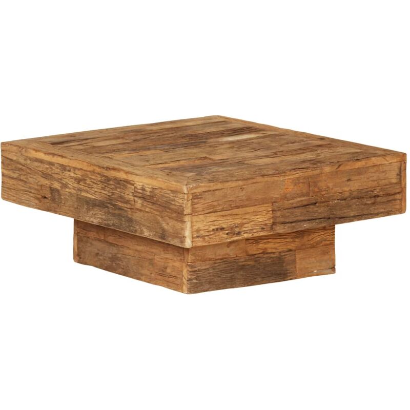 

Mesa de centro de madera maciza reciclada 70x70x30 cm - Marrón - Vidaxl