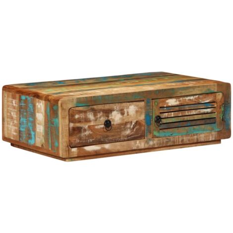 Mesa de centro de madera maciza reciclada 89x55x29 cm vidaXL