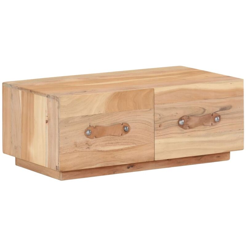 

Mesa de centro de madera maciza reciclada 90x50x35 cm
