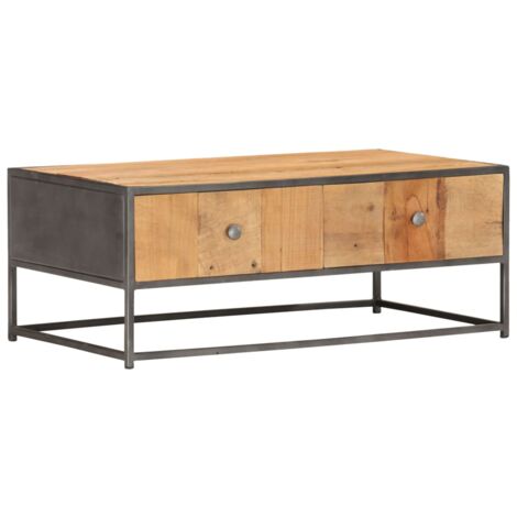 Mesa de centro de madera maciza reciclada 90x50x35 cm vidaXL