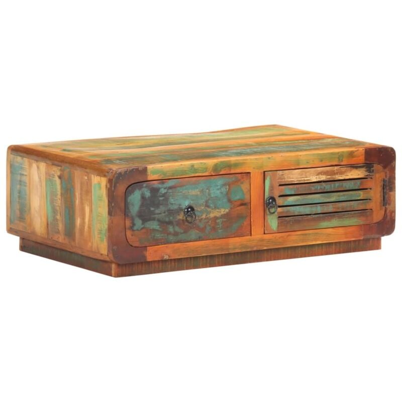 

Mesa de centro madera 90x60x29 cm de maciza reciclada - Púrpura - Vidaxl