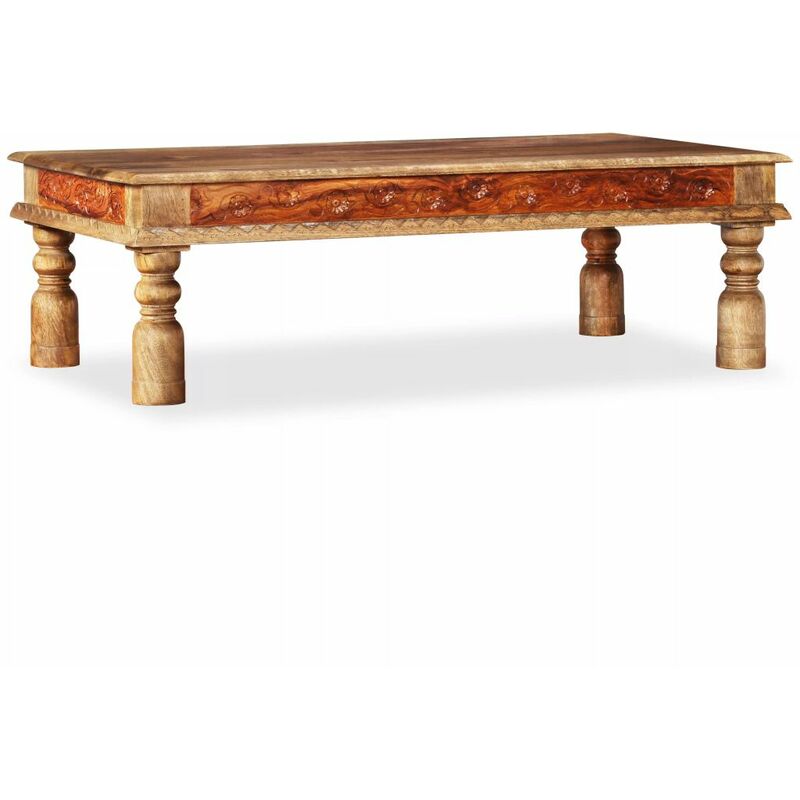

Mesa de centro de madera maciza sheesham y mango 110x60x38 cm
