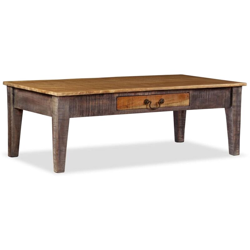 

Mesa de centro de madera maciza vintage 118x60x40 cm