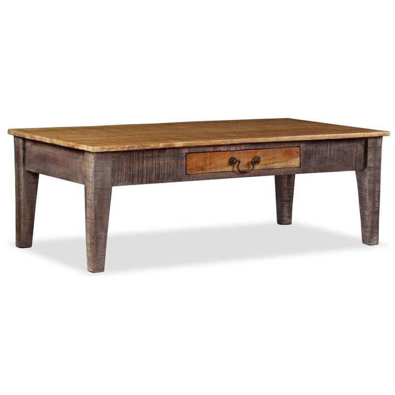 

Mesa de centro de madera maciza vintage 118x60x40 cm