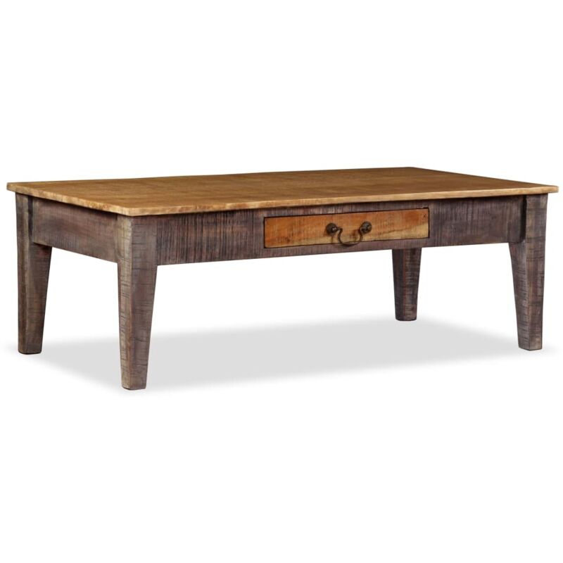 

Mesa de centro de madera maciza vintage 118x60x40 cm - Marrón - Vidaxl