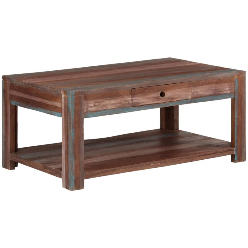 

Mesa de centro de madera maciza vintage 88x50x38 cm - Marrón - Vidaxl