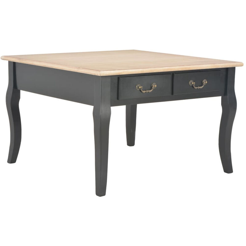

Mesa de centro de madera negra 80x80x50 cm