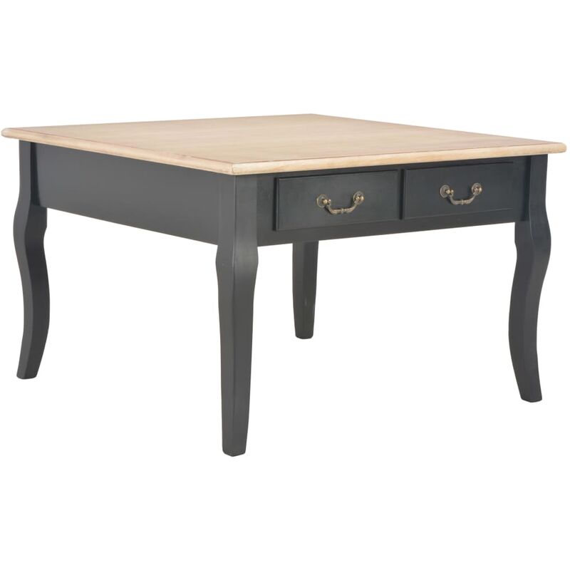 

Mesa de centro de madera negra 80x80x50 cm - Negro