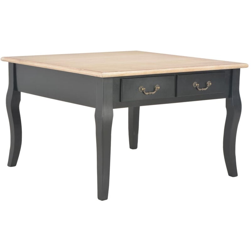 

Mesa de centro de madera negra 80x80x50 cm
