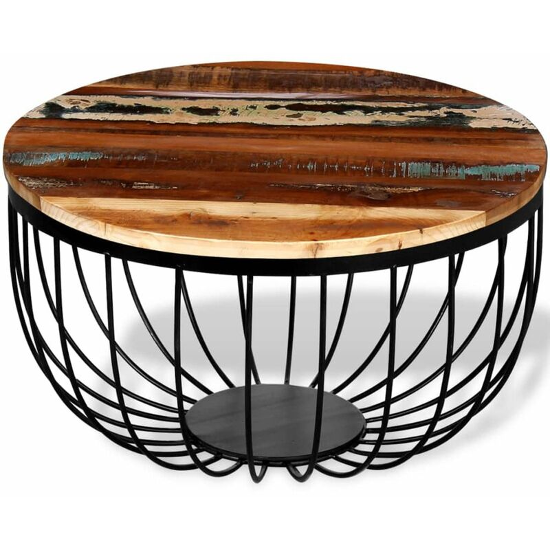 

Mesa de centro de madera reciclada maciza