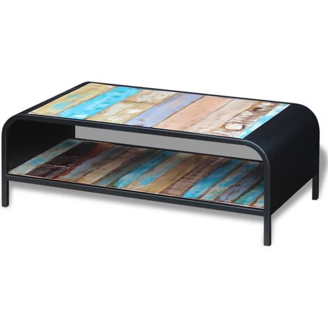 Mesa de centro de madera reciclada sólida
