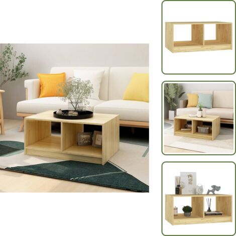 Mesa de centro de madera - vidaXL Mesa de centro de madera maciza de pino 75x50x33,5 cm - Mesa de centro moderna