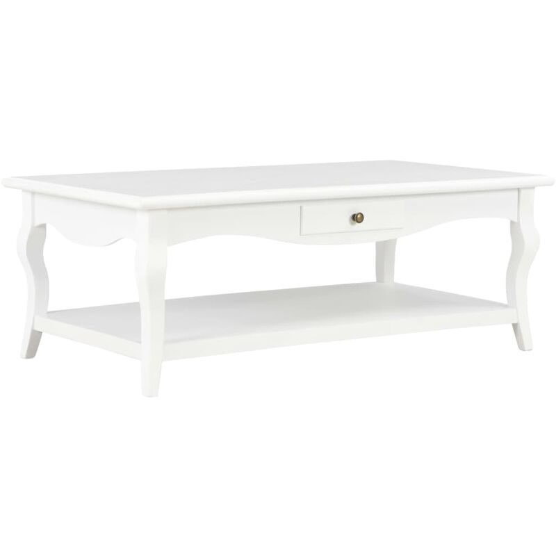 

Mesa de centro de MDF blanca 110x60x40 cm