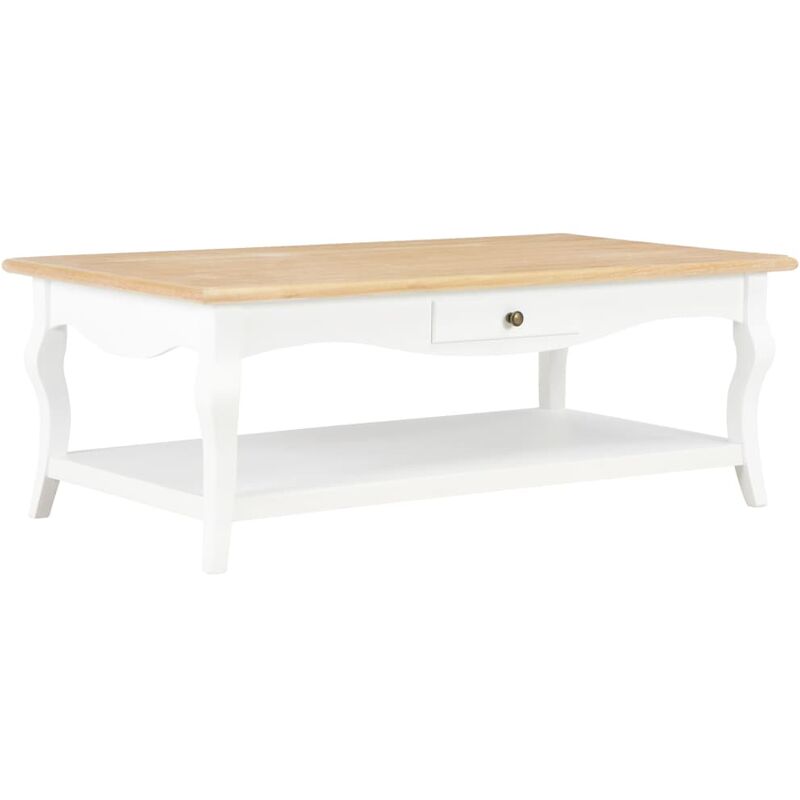 

Mesa de centro de MDF blanca 110x60x40 cm - Blanco