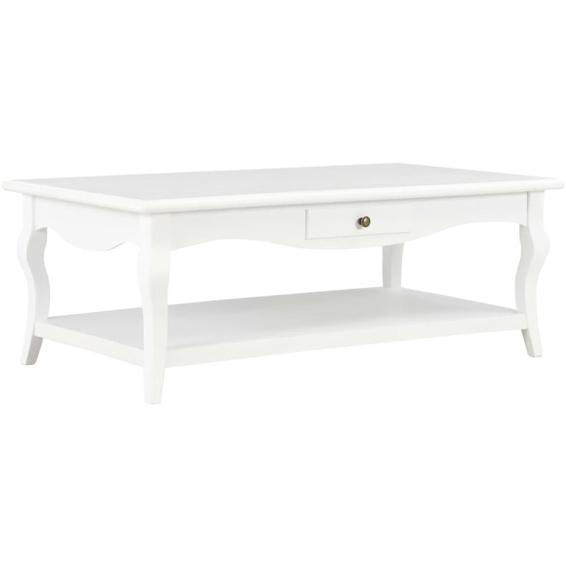 

vidaXL Mesa de Centro de MDF 110x60x40 cm Blanca - Blanco