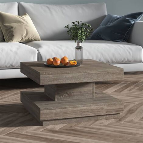 Mesa de centro de MDF gris 60x60x35 cm vidaXL
