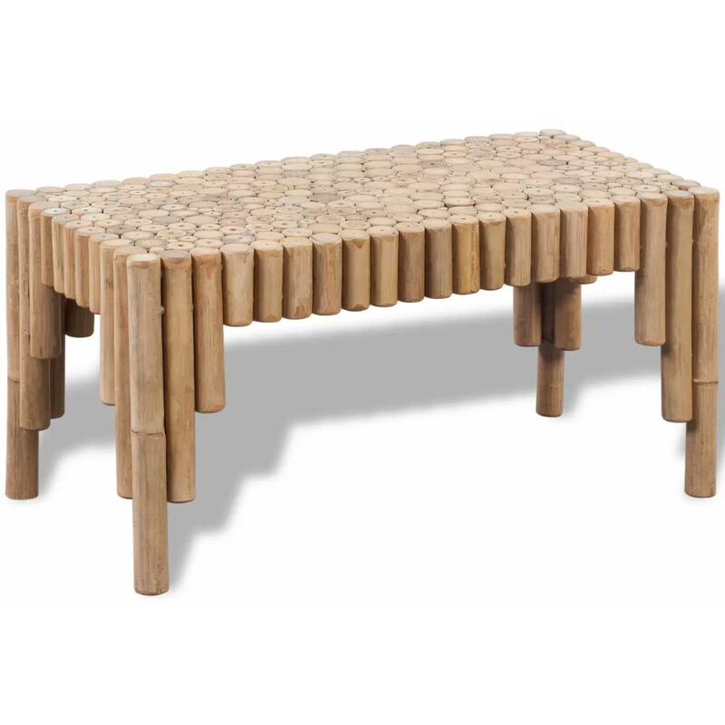 

Mesa de centro de palos de bambu