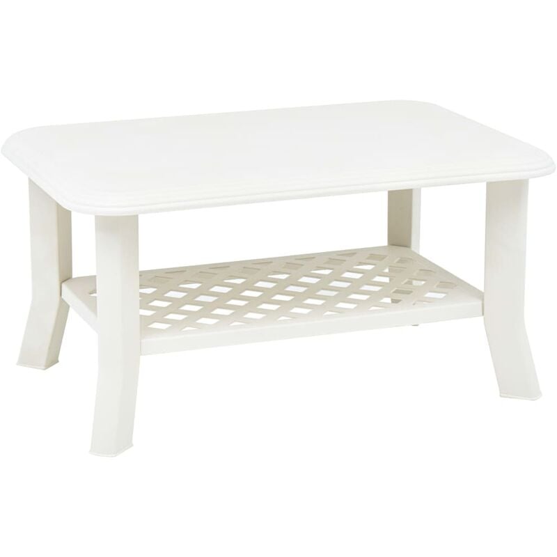 

Mesa de centro de plastico blanco 90x60x46 cm