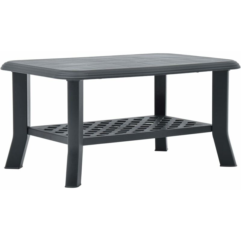 

Mesa de centro de plástico gris antracita 90x60x46 cm