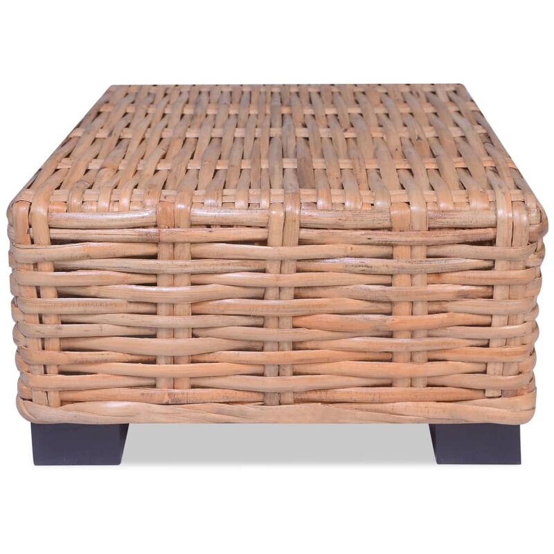 

Mesa de centro de ratán natural 45x45x30 cm