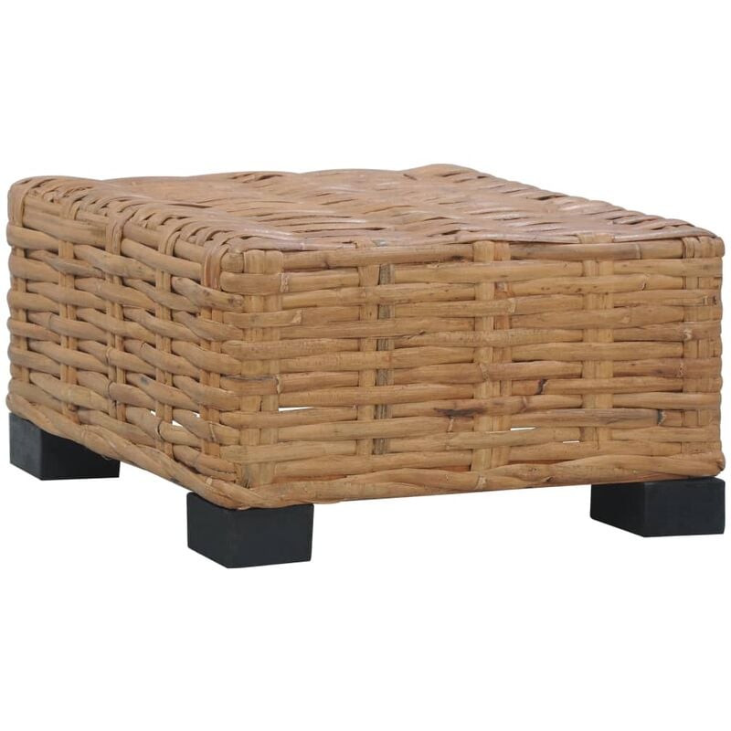 

vidaXL Mesa de centro de ratán natural 47x47x28 cm - Marrón