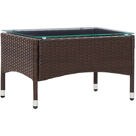 vidaXL Mesa de Centro de Ratán Sintético Muebles Mesita Auxiliar Multicolor