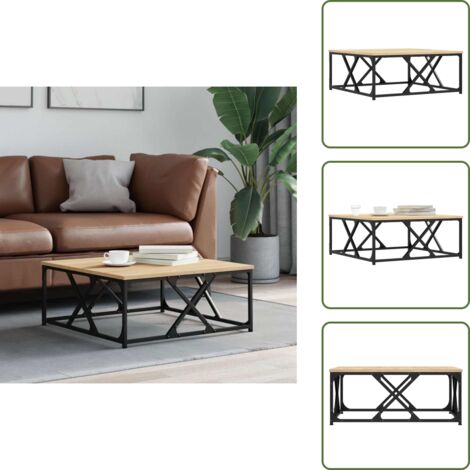 Mesa de centro de roble - vidaXL Mesa de centro madera de ingeniería roble Sonoma 70x70x30 cm - Mesa de centro Sonoma