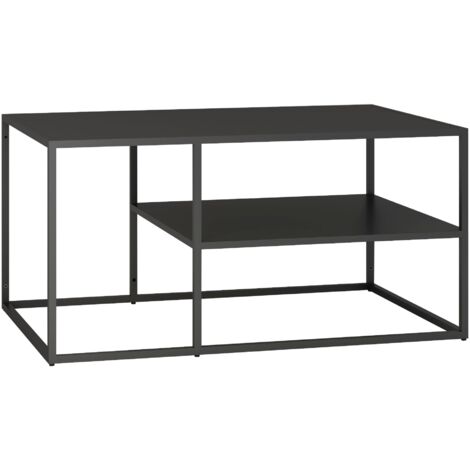Mesa de centro de salón rectangular Solund 45 x 90 x 60 cm negro 030008514