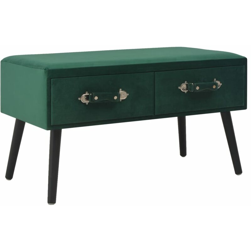 

Mesa de centro de terciopelo verde 80x40x46 cm - Verde