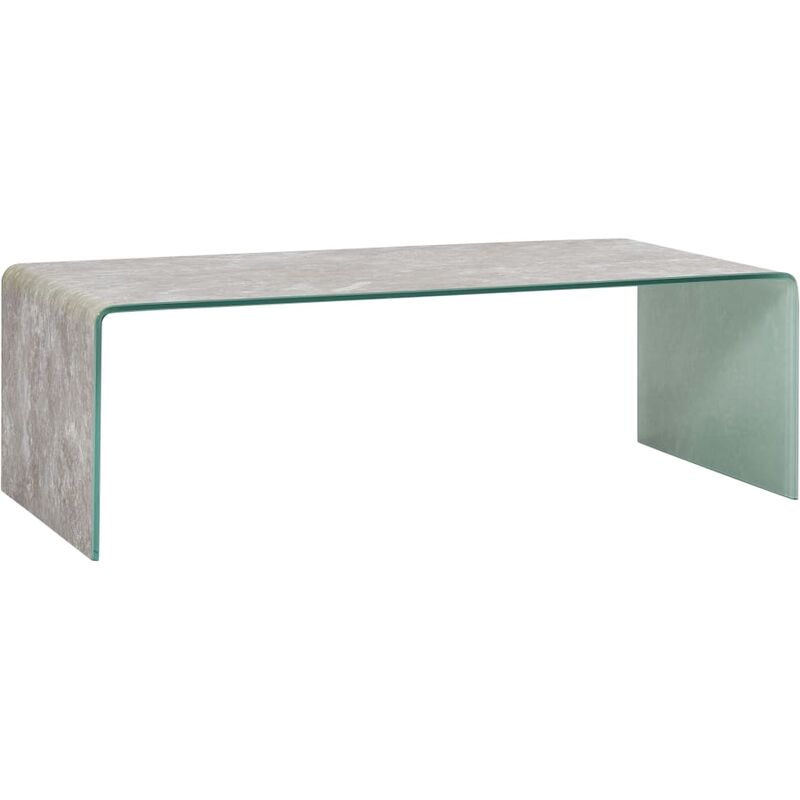 

Mesa de centro de vidrio templado marrón mármol 98x45x31 cm