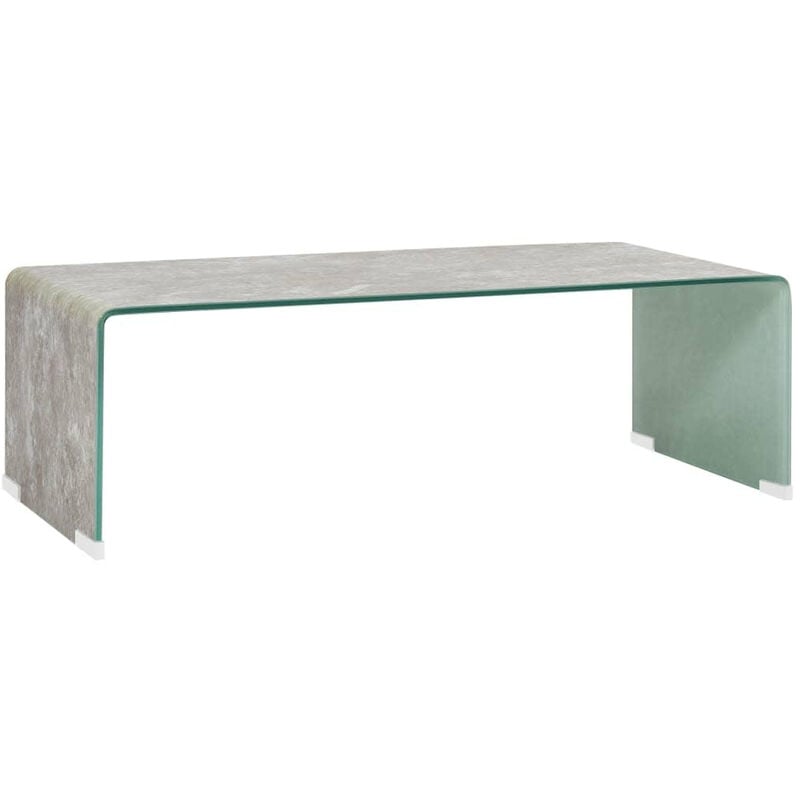 

Mesa de centro de vidrio templado marron marmol 98x45x31 cm