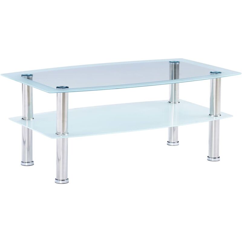 

Vidaxl - Mesa de Centro Vidrio Templado 100x60x42 cm Blanca - Blanco