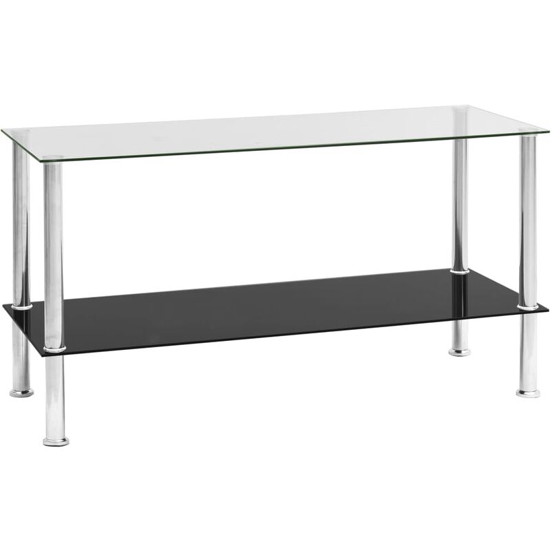 

vidaXL Mesa de Centro de Vidrio Templado 110x43x60 cm Transparente - Transparente