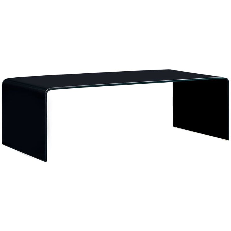 

Mesa de centro de vidrio templado negro 98x45x31 cm