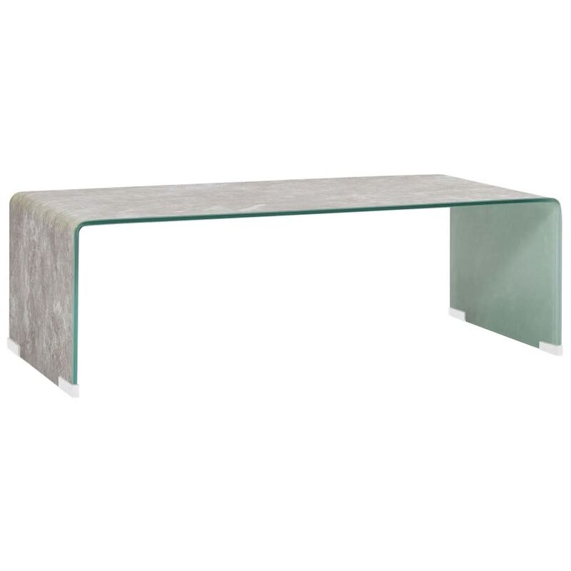 

Mesa de Centro de Vidrio Templado 98x45x31 cm Marrón Mármol - Marrón - Vidaxl