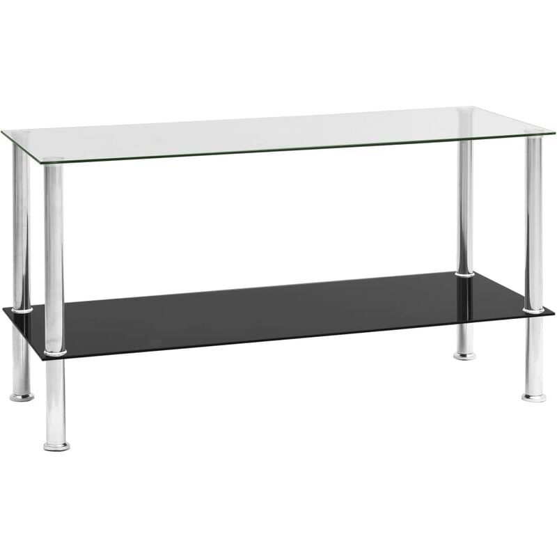 

Mesa de centro de vidrio templado transparente 110x43x60 cm - Transparente