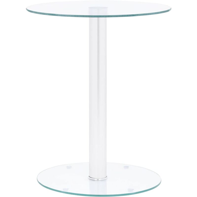 

vidaXL Mesa de centro de vidrio templado 40 cm transparente - Transparente