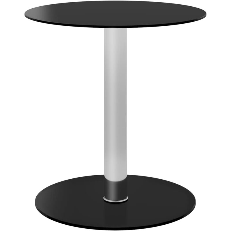 

vidaXL Mesa de centro de vidrio templado 40 cm negro - Negro