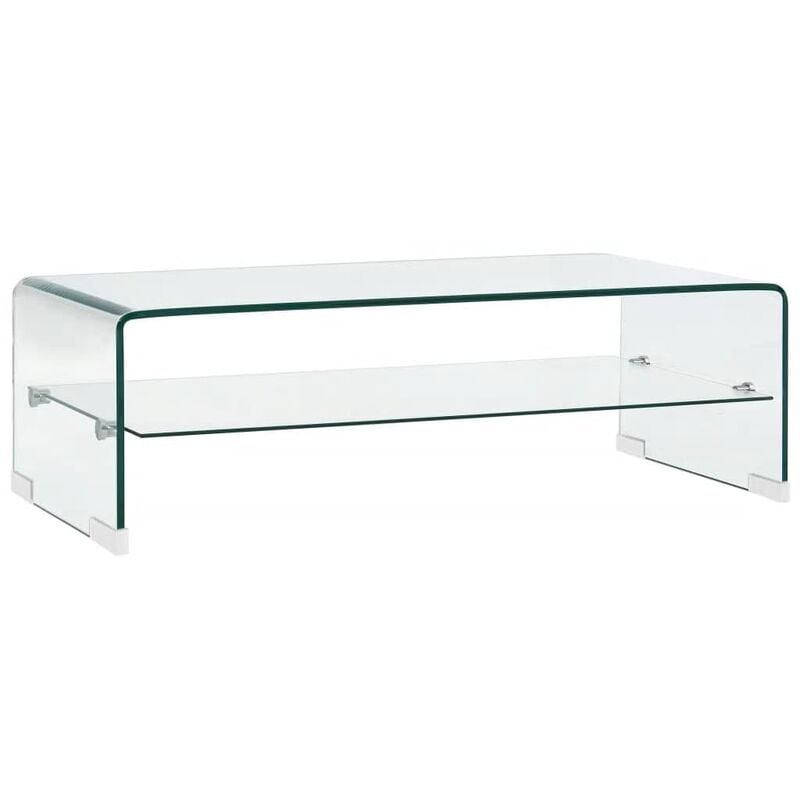 

vidaXL Mesa de Centro de Vidrio Templado Transparente 98x45x31 cm - Transparente