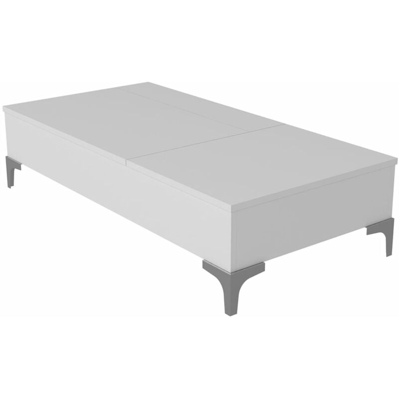 

Homemania Mesa de centro Delinda blanca 121x60x30 cm - Blanco