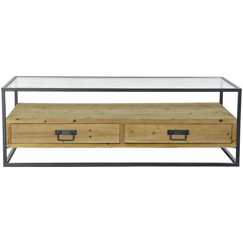 

Mesa de Centro DKD Home Decor Metal Cristal Abeto (120 x 60 x 40 cm)