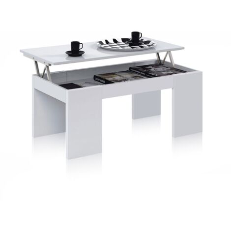 Mesa de centro elevable Calex Blanco 50cm (ancho) x 45cm (alto)