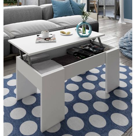 MESA DE CENTRO ELEVABLE FLOW 45X100X50 CM BLANCO ARTIK