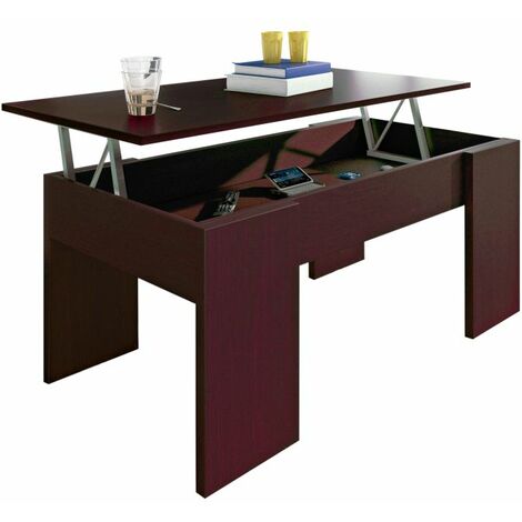 Mesa de centro elevable Gala Wengue 90cm (ancho) x 45,3cm (alto)