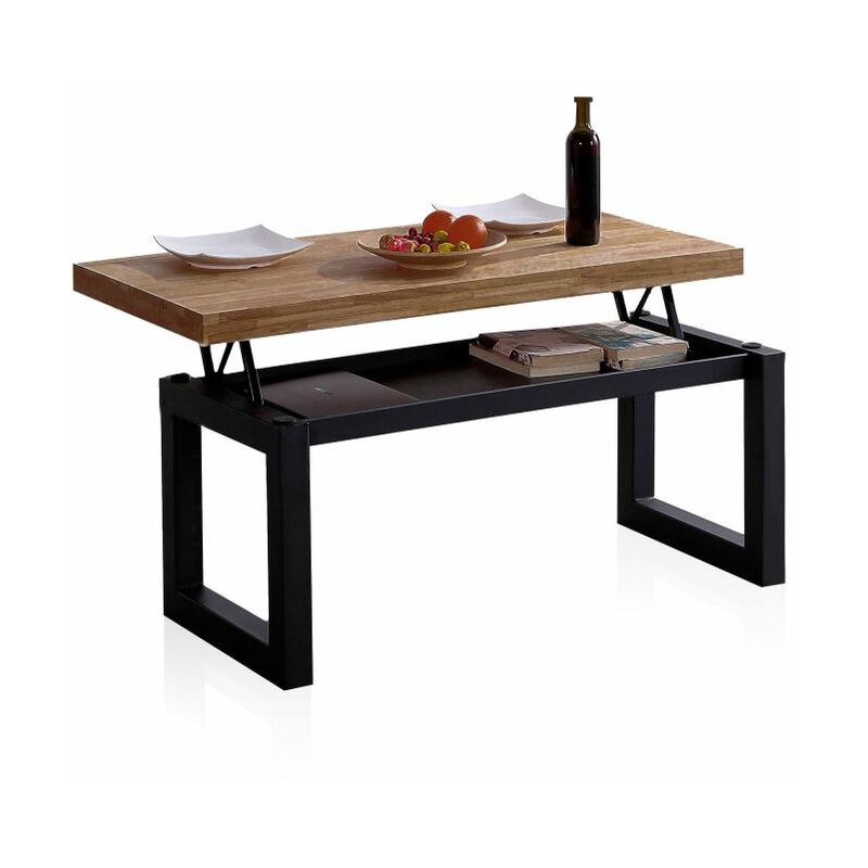 

Abecedario - Mesa de centro elevable LoftRoble boreal – Negro