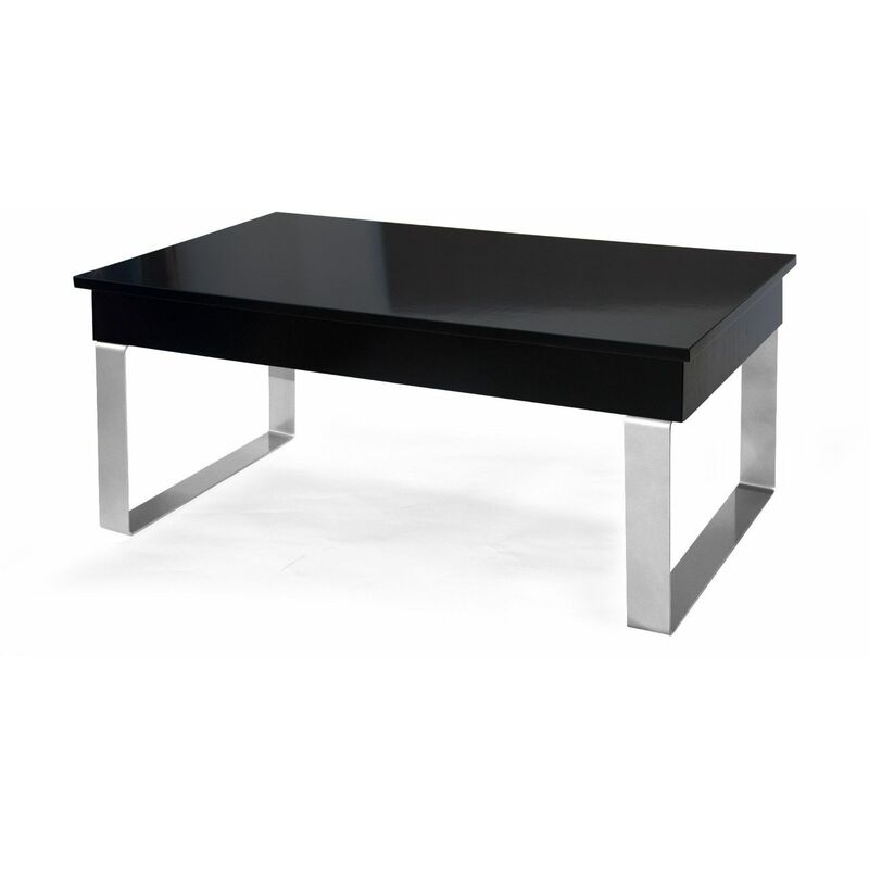 

Mesa De Centro Elevable Luga Negro Brillo Ancho: Tapa : 96 Cm | Cajón : 92 Cm X Largo: Tapa