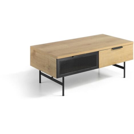 Mesa de centro Elia acabado roble, 110 cm (largo) x 60 cm (ancho) x 43 cm (alto)