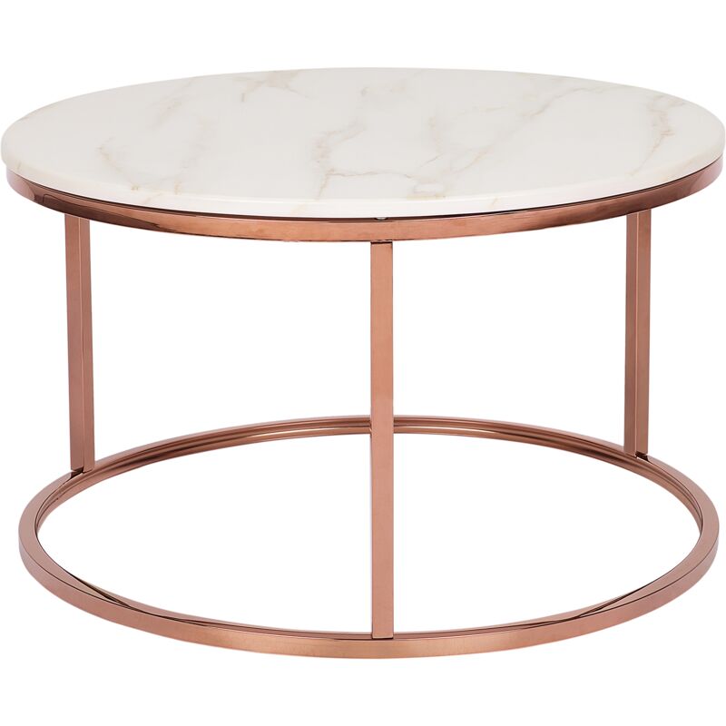 

Mesa de centro en blanco/cobre CORAL